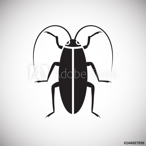 500x500 Cockroach Insect Icon On White Background For Graphic And Web
