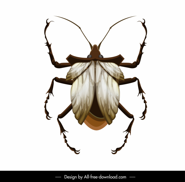 600x590 Louse Insect Icon Colored Closeup Modern Design Free Vector