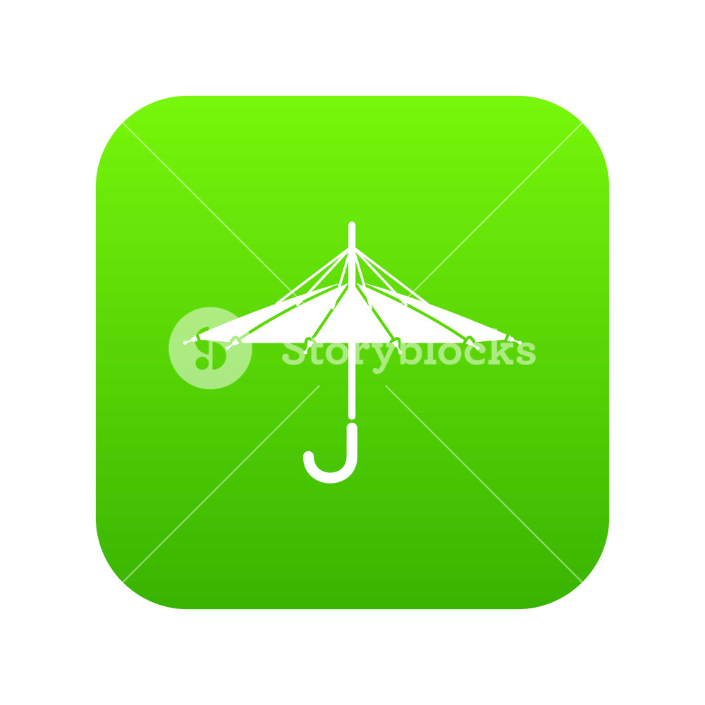 Inside Out Umbrella Icon Green Vector Isolated On White Background 1000x1000 Inside Out Umbrella Icon Green Vector Isolated On White Background