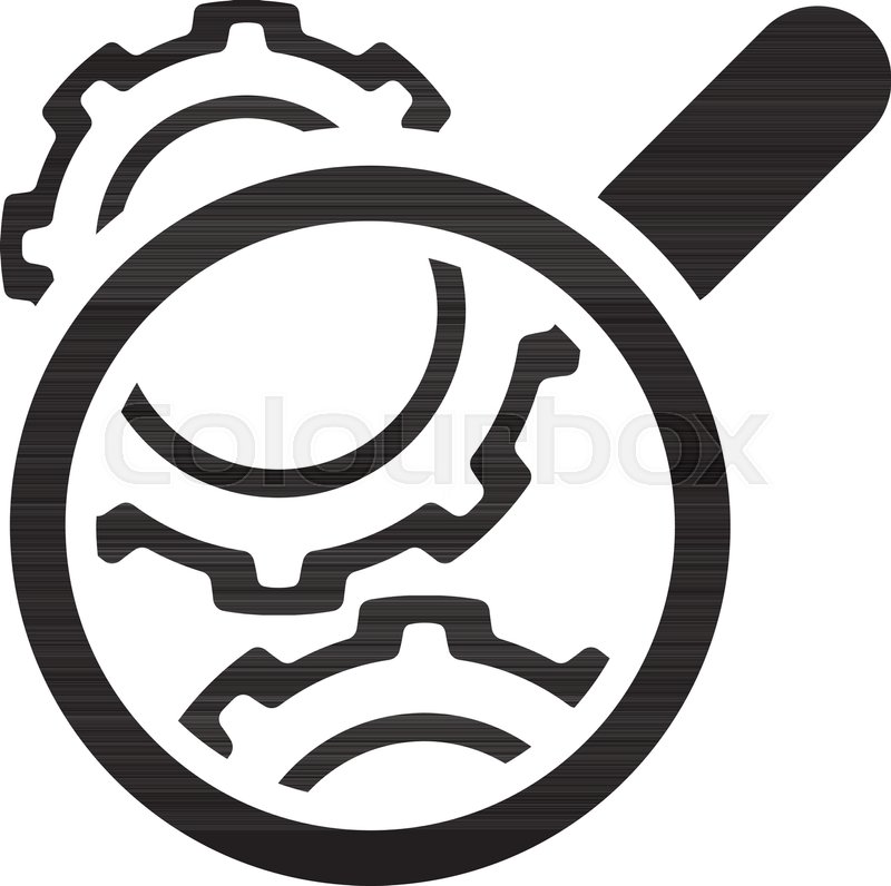 800x796 Cog Wheels Inspection Icon Gears And Stock Vector Colourbox
