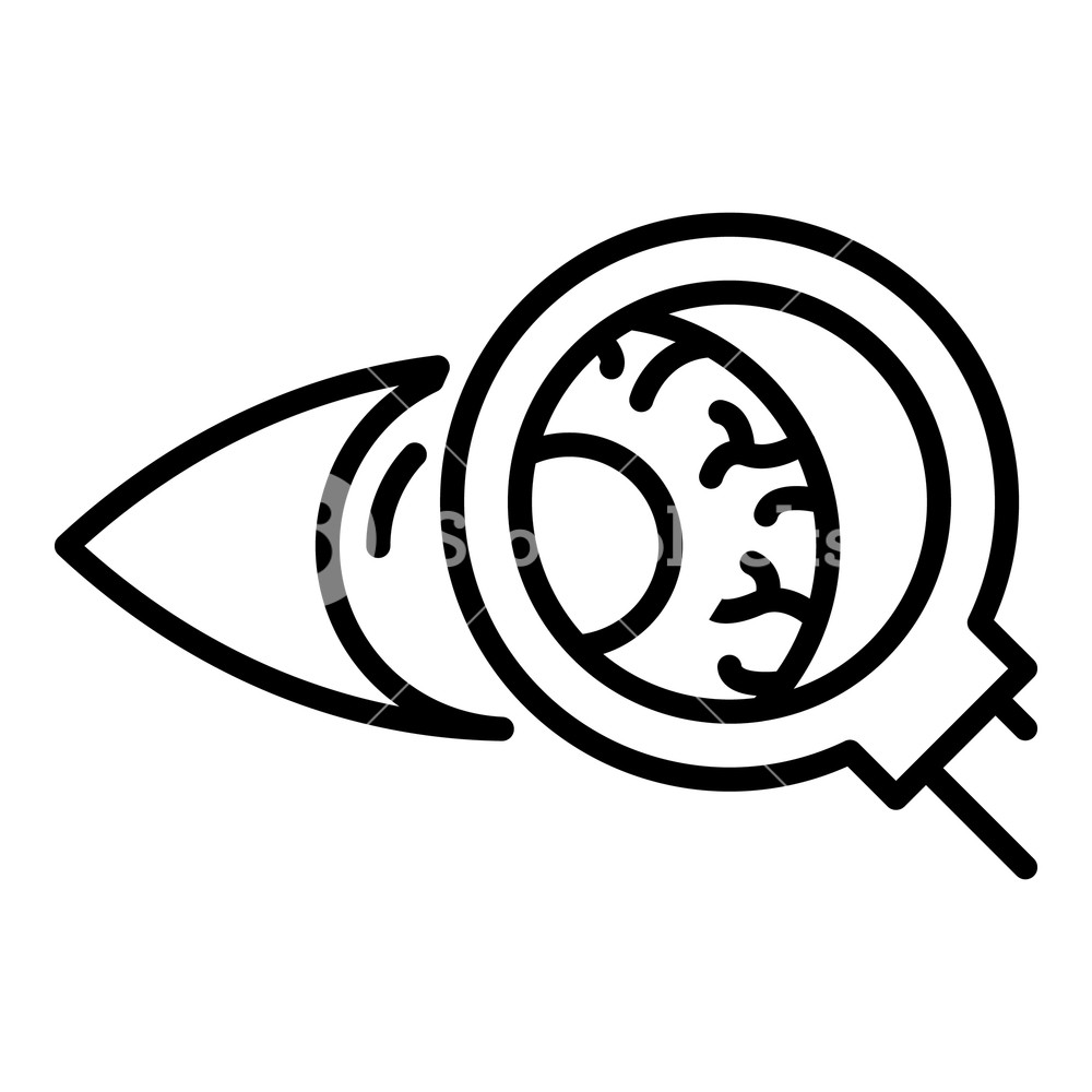 1000x1000 Eyeball Inspection Icon Outline Eyeball Inspection Vector Icon