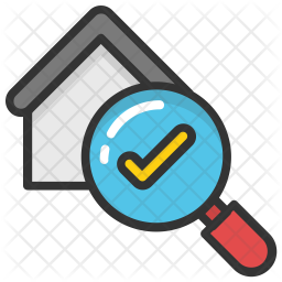 256x256 House Inspection Icon Of Colored Outline Style
