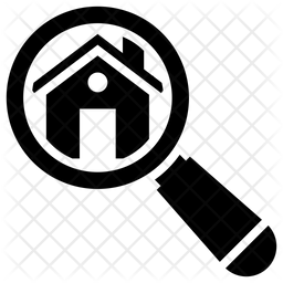 256x256 House Inspection Icon Of Glyph Style