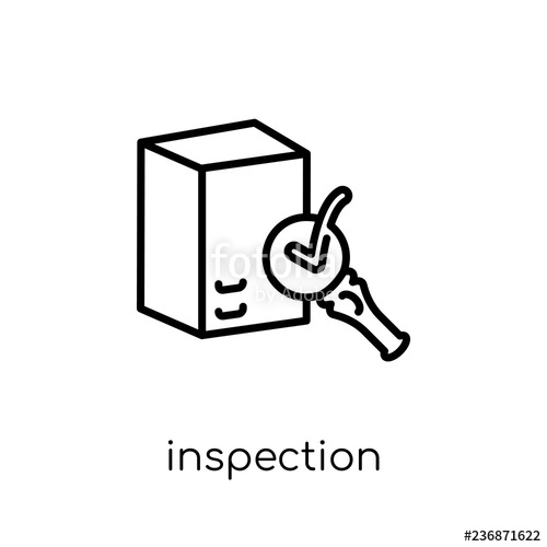500x500 Inspection Icon Trendy Modern Flat Linear Vector Inspection Icon