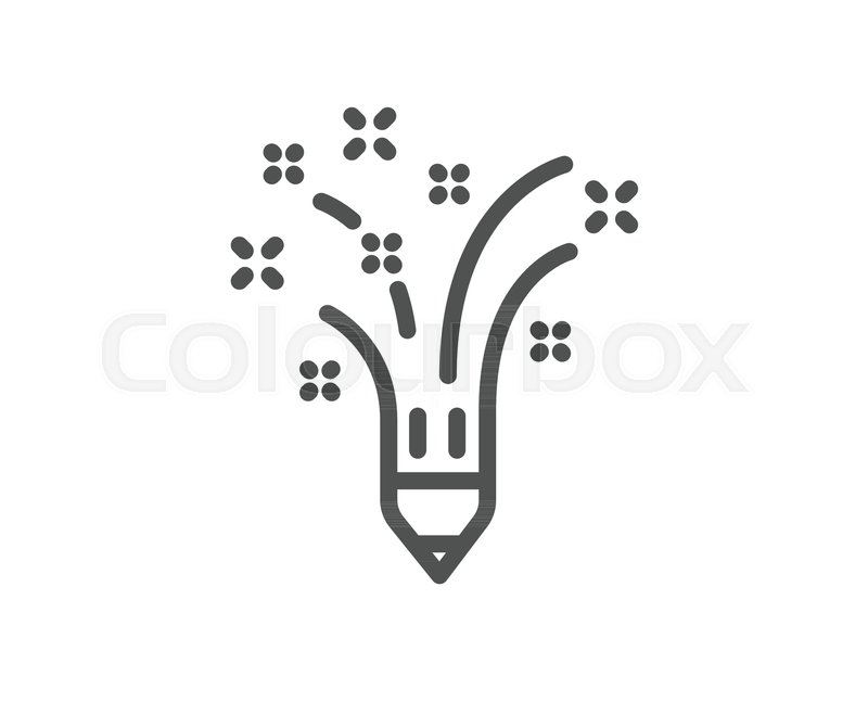 800x647 Inspiration Line Icon Creativity Stock Vector Colourbox