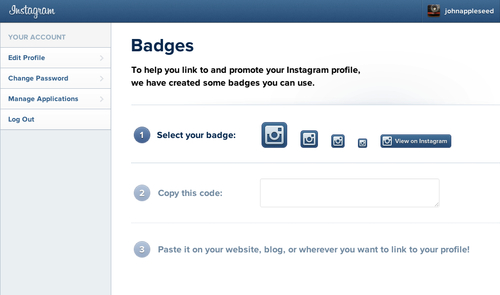 Instagram Badges Help Users Brands Promote Profiles On The Web 500x295 Instagram Badges Help Users Brands Promote Profiles On The Web