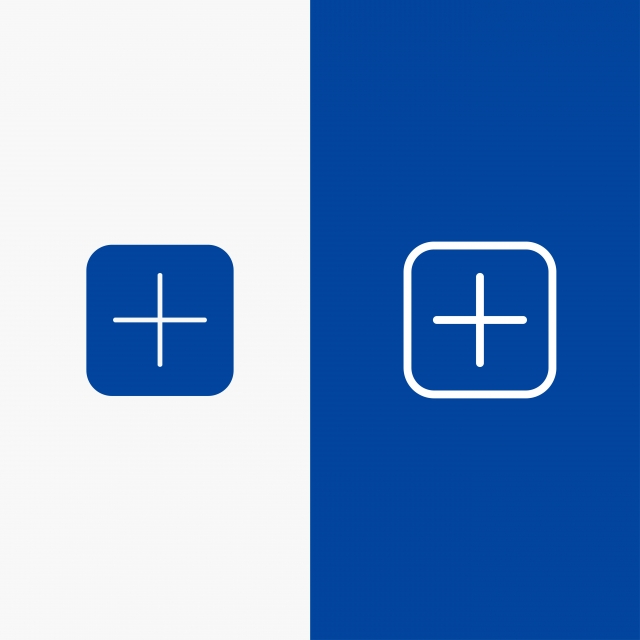 640x640 Instagram Plus Sets Upload Line And Glyph Solid Icon Blue Ban