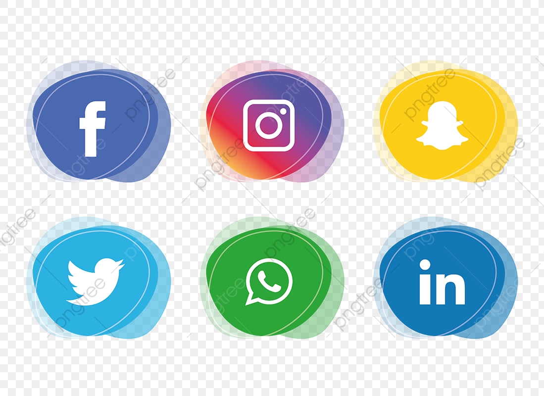 1099x800 Social Media Icons Set Facebook Instagram Whatsapp, Icon, Media
