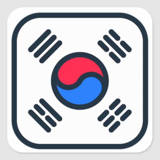540x540 Korean Flag Instagram Icon Sticker
