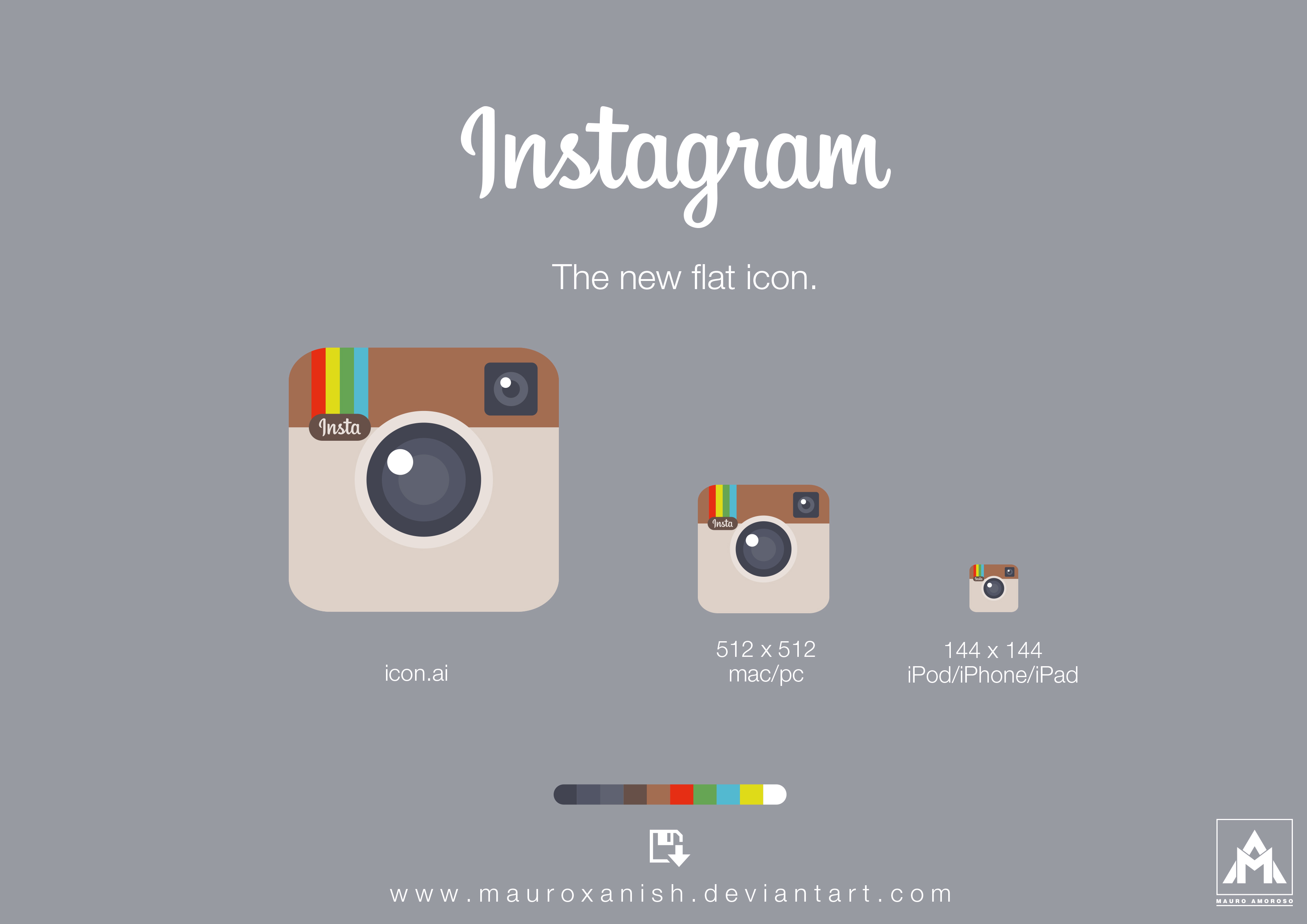 3508x2480 Instagram The New Flat Icon