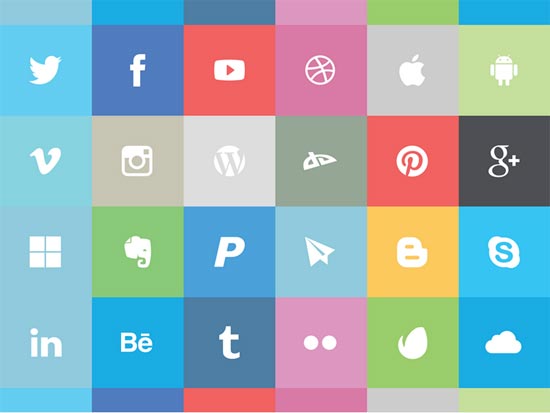550x413 Beautiful Free Flat Icons Plus All Social Media Icons Sets