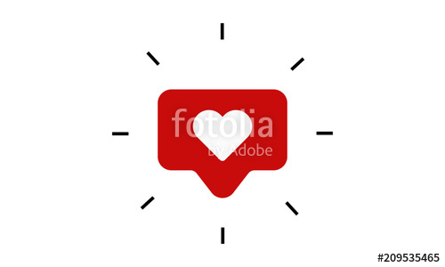 500x300 Likelove Heart Icon Vector Illustration Social Media