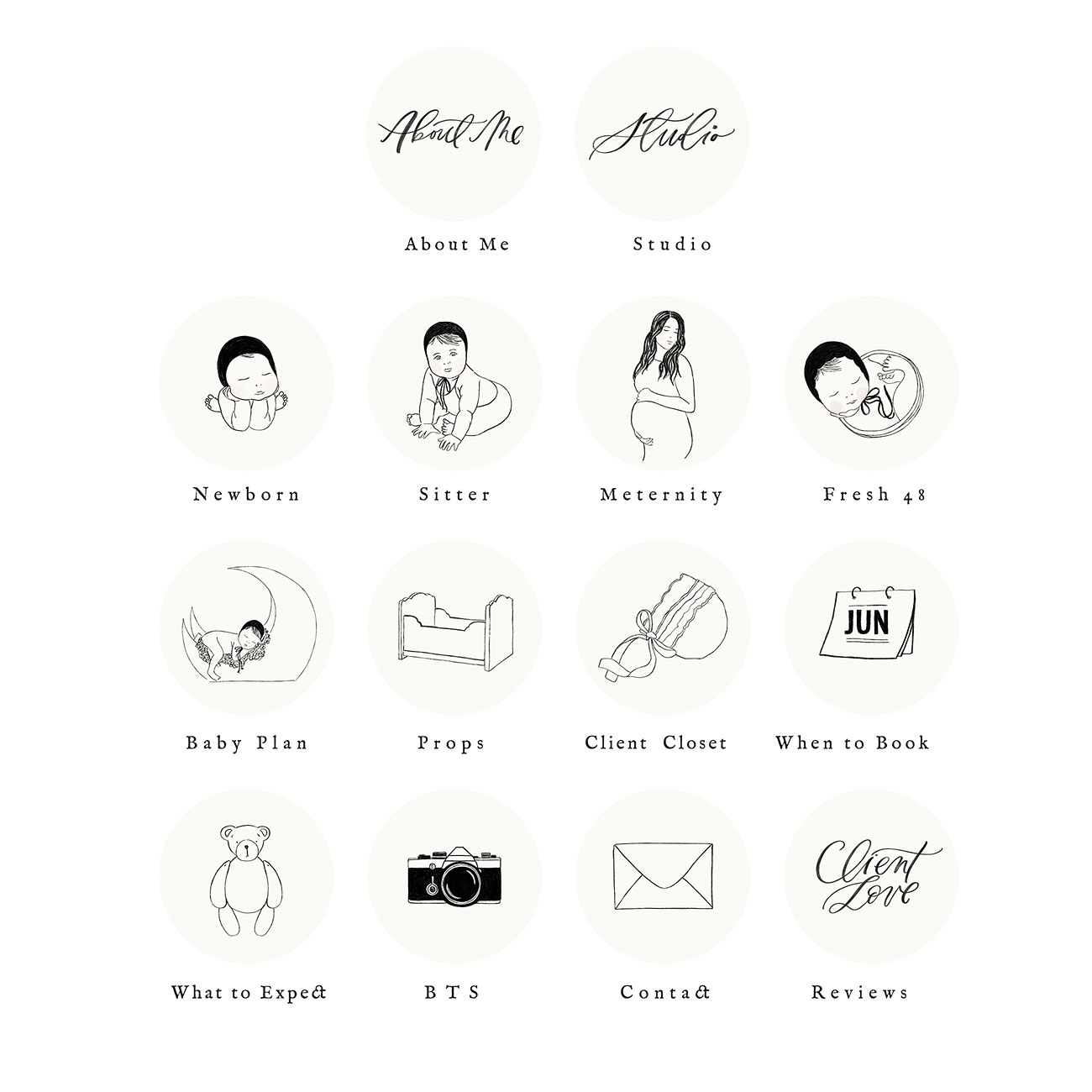 symbol instagram highlight icons business