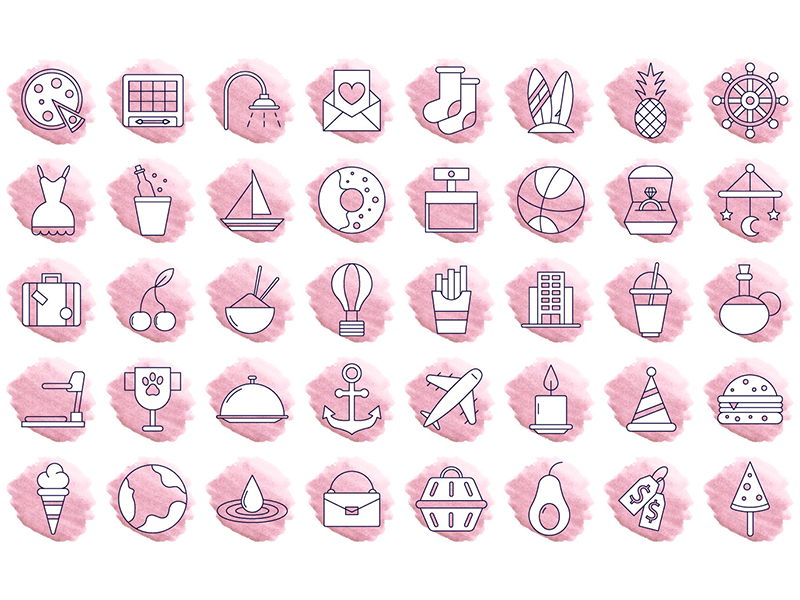800x600 Free Instagram Story Highlight Icons