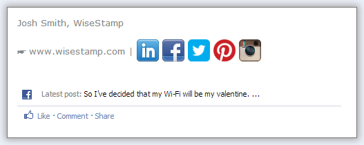 527x210 Instagram Web Profiles Come To Email With Wisestamp