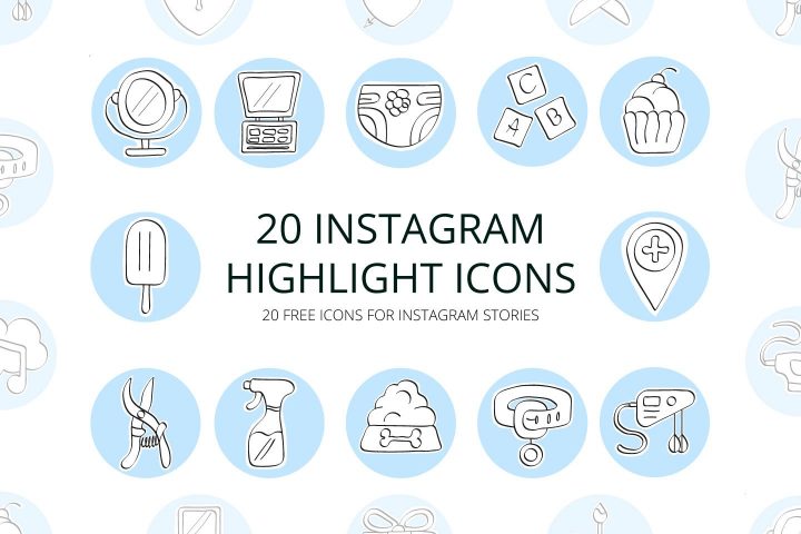 720x480 Set Of Highlight Free Instagram Icons