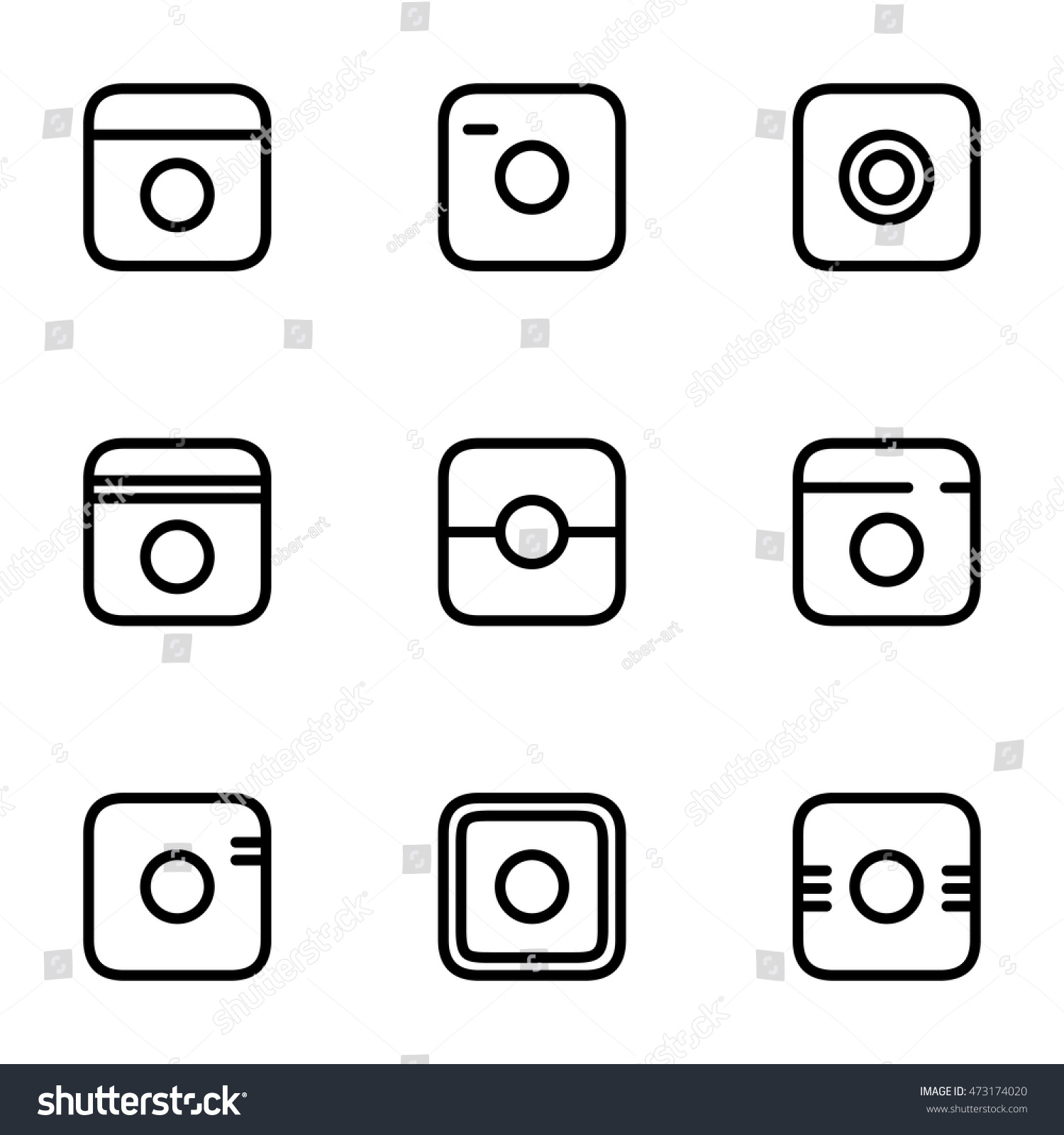 1500x1600 Instagram Icon Set