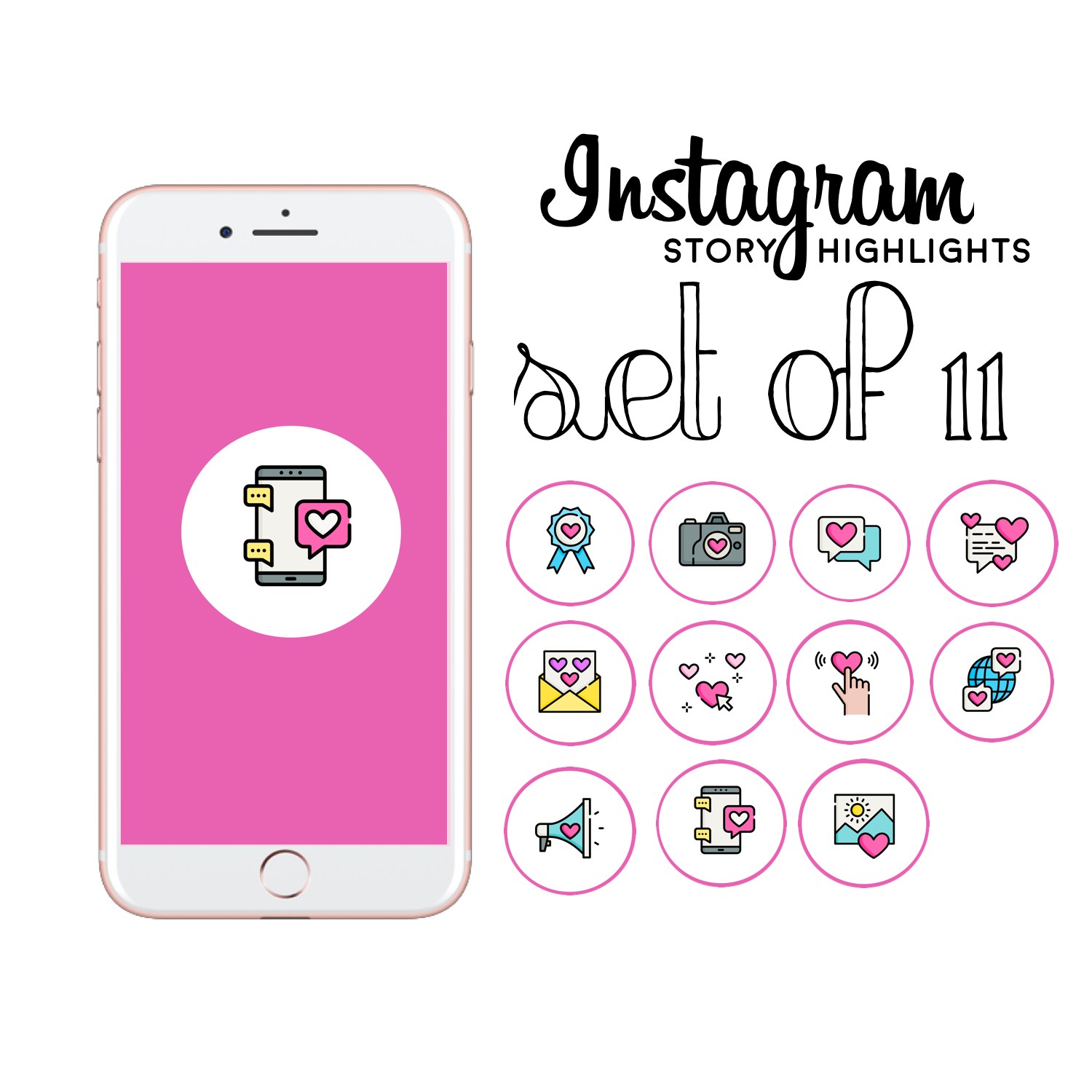 1500x1500 Instagram Story Highlight Icons Set