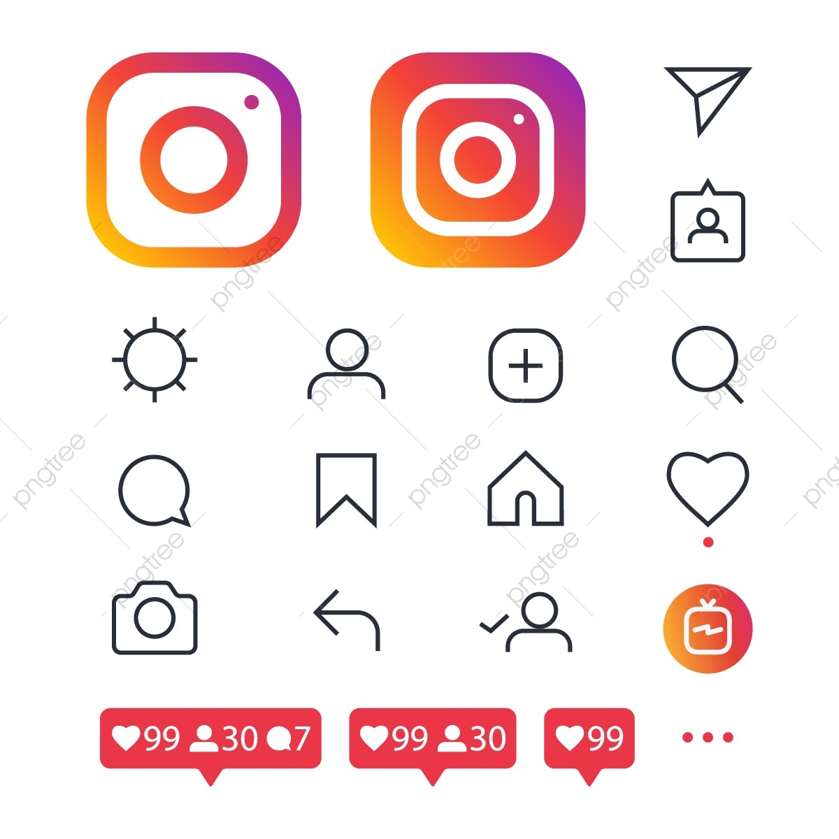 1200x1200 Instagram Icon Set, Instagram Icons, Instagram, Instagram Logo Png