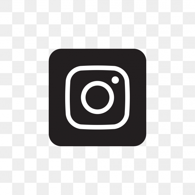 640x640 Instagram Social Media Icon Design Template Vector, Black