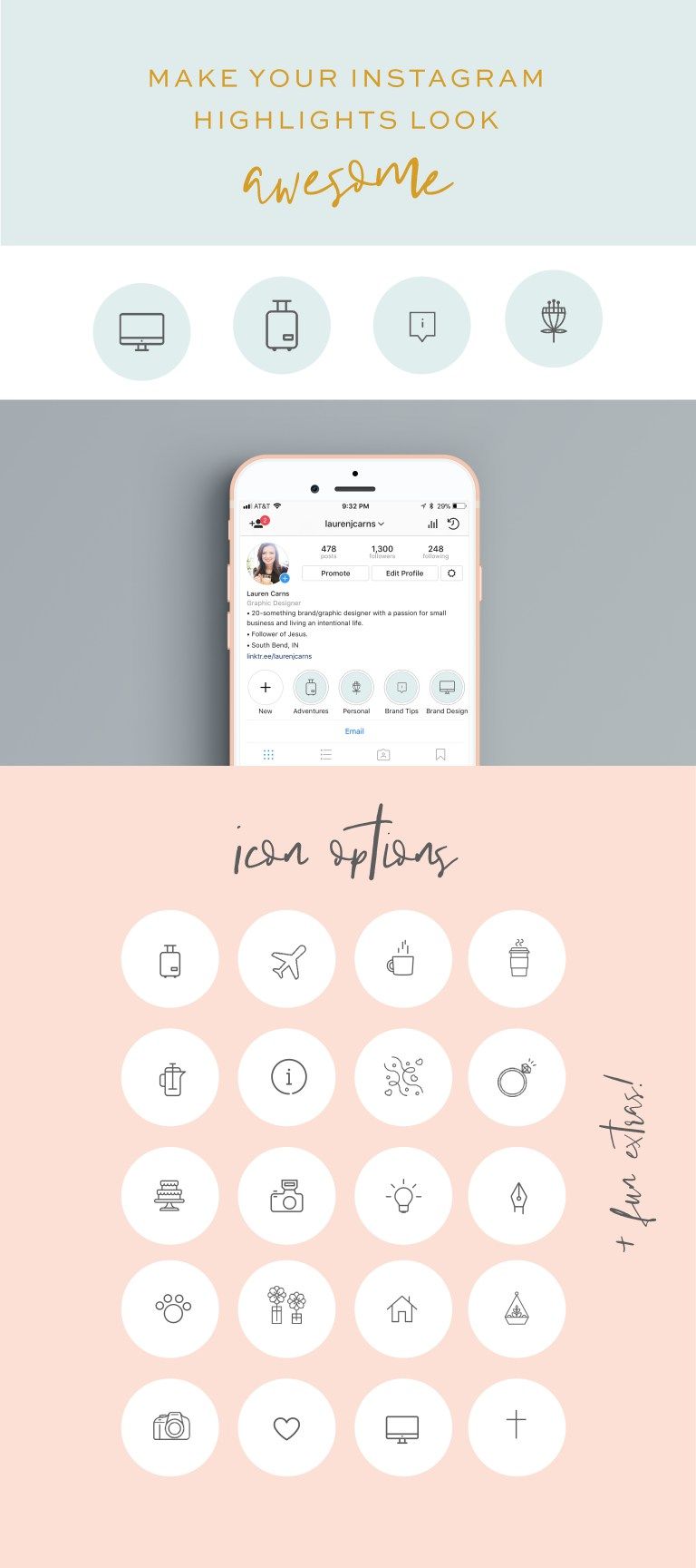 768x1728 Customizable Instagram Story Highlight Icon Templates The Gram