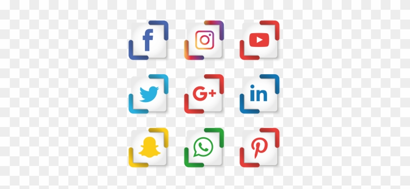 840x387 Social Media Icons Set Vector, Social, Media, Icon