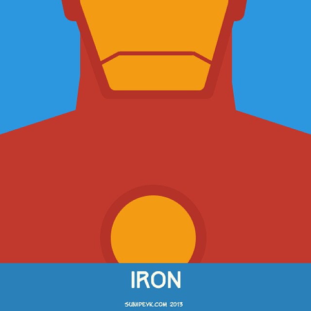 640x640 Flat Super Heroes Series Ironman