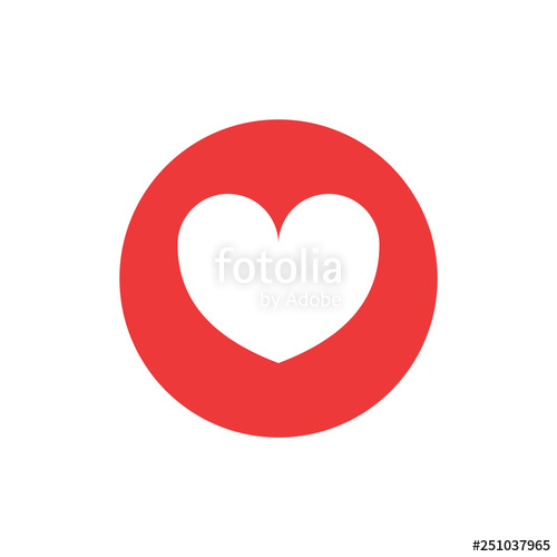 500x500 Heart Icon Red Heart Vector Icon Like Icon Vector Instagram