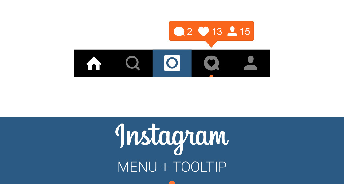 1120x600 Free Instagram Menu And Notification Tooltip On Behance