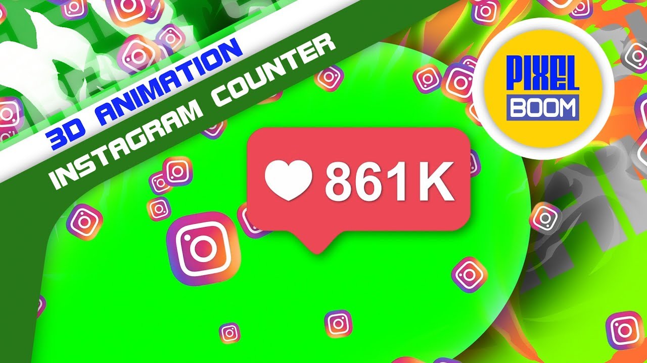 1280x720 Green Screen Instagram Red Icon Counter Notification