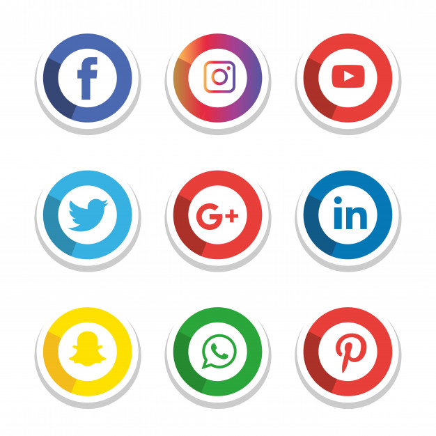 626x626 Social Media Icons Set Logo Illustrator Facebook, Instagram