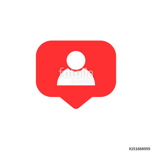 500x500 Follower Notification Social Media Icon User User Button, Symbol