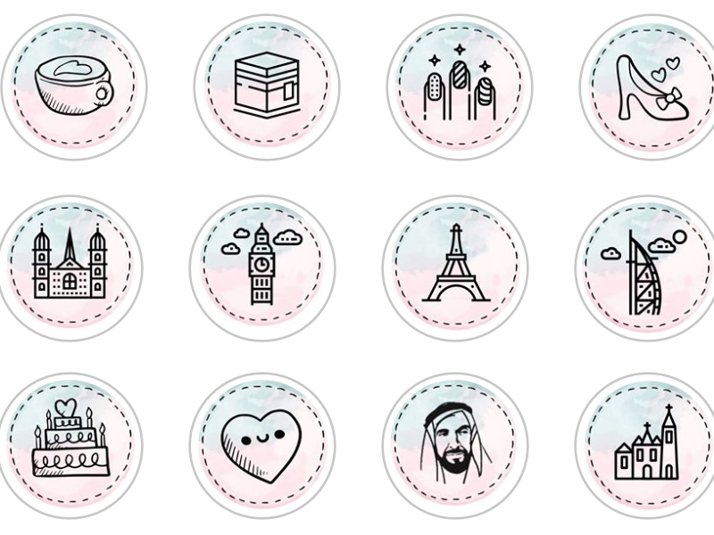 800x600 Instagram Story Icons