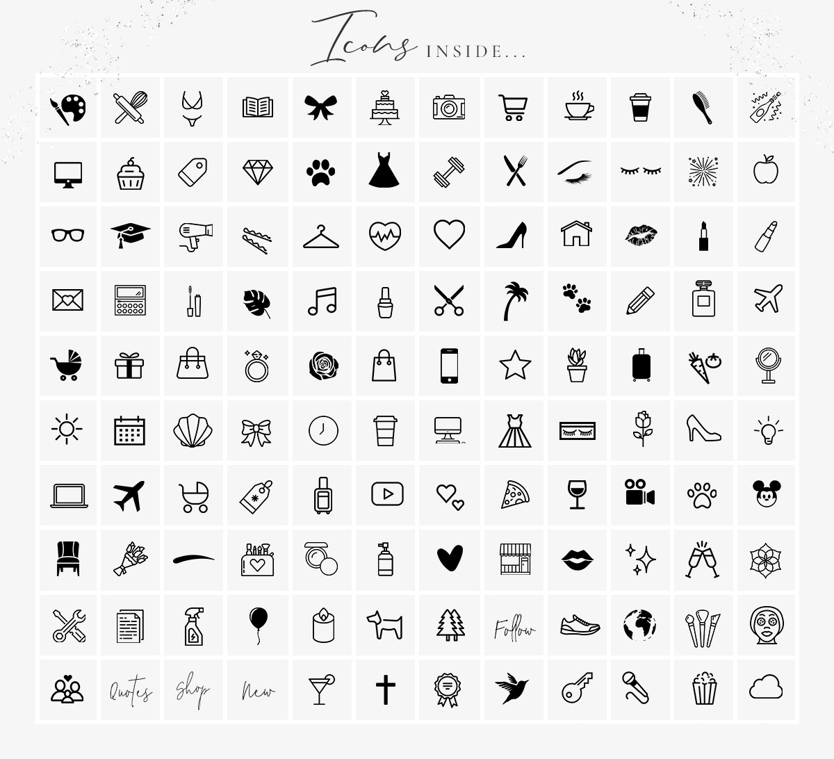 1200x1092 Mint Instagram Highlight Icons