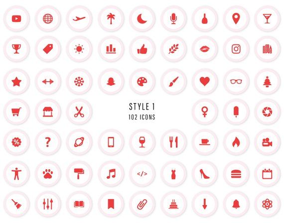 570x448 Instagram Highlights Cherry Pink Social Media Templates Ig