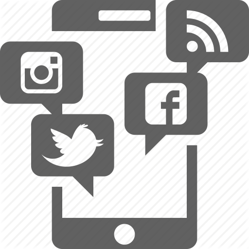 512x512 Facebook, Instagram, Mobile, Smartphone, Social Media, Twitter Icon
