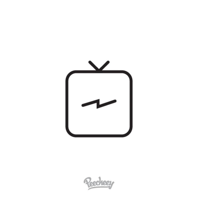768x768 Instagram Igtv Black And White Icon Design Peecheey