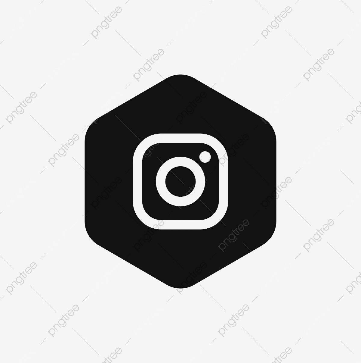 1200x1205 Polygon Instagram Icon, Black And White Icon, Ig Icon, Instagram