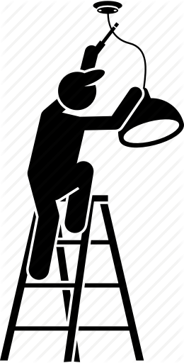 260x512 Electrician, Install, Installing, L Light, Lighting, Service Icon