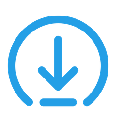 256x256 Arrow, Elliepse, Download, Down, Install, Save, Receive Icon