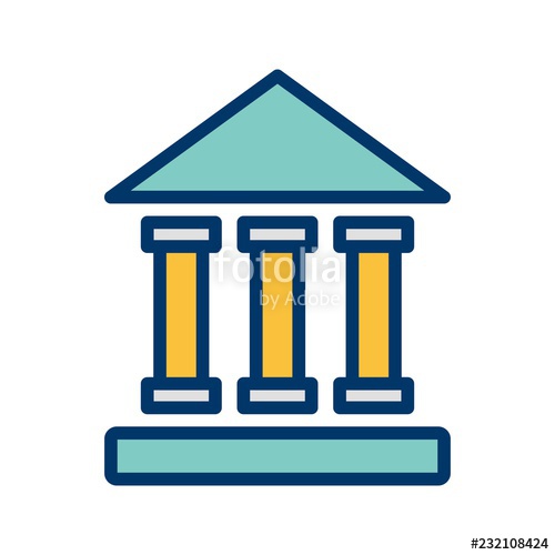 500x500 Educational Institute Education Filled Two Color Icon Stock Image