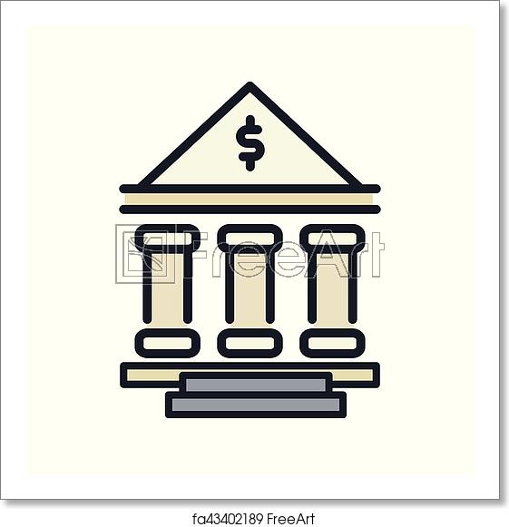 561x581 Free Art Print Of Financial Institution Icon Color Freeart