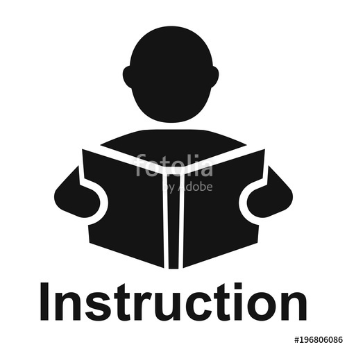 500x500 Man Read A Book Simple Icon Education Symbol Instruction Manual