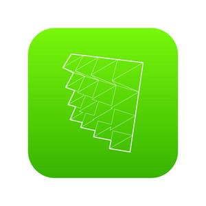 300x300 Studio Insulation Icon Green Vector Isolated On White Background