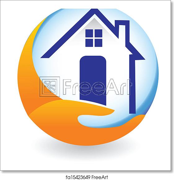 561x581 Free Art Print Of House Logo For Insurance Company House Icon