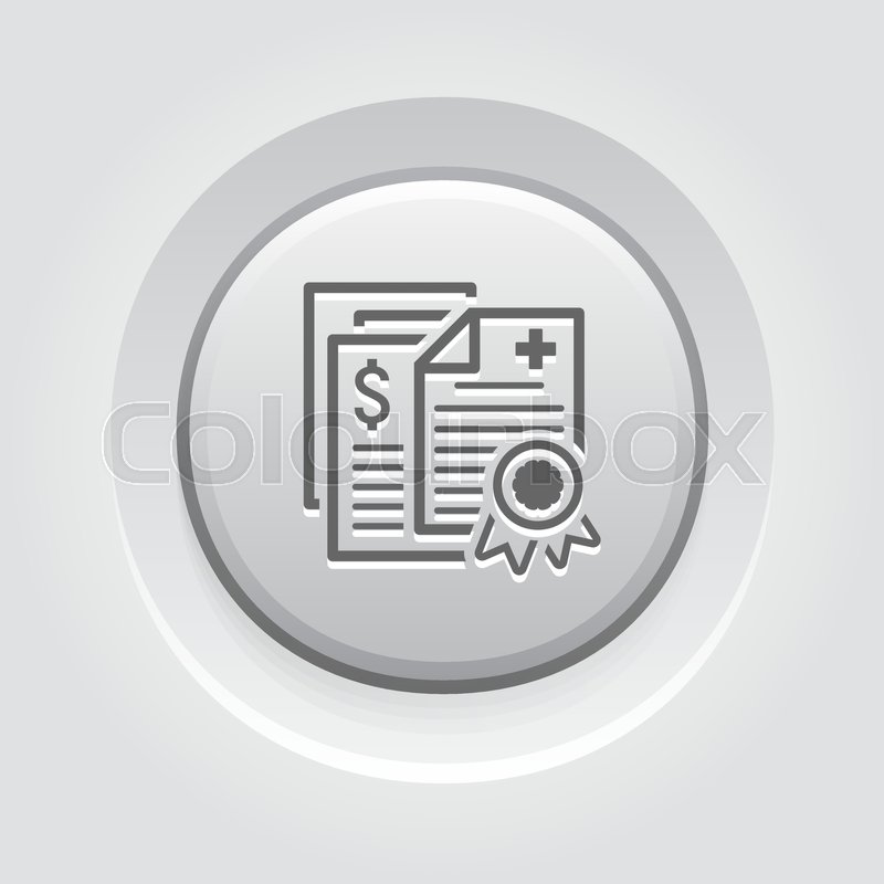 800x800 Health Insurance Policy Icon Grey Stock Vector Colourbox