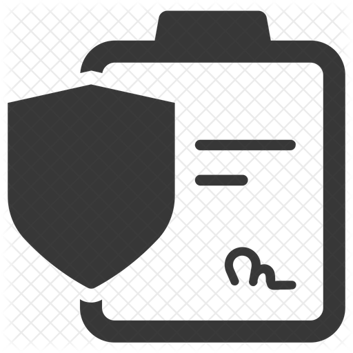 512x512 Insurance Policy Icon Of Glyph Style