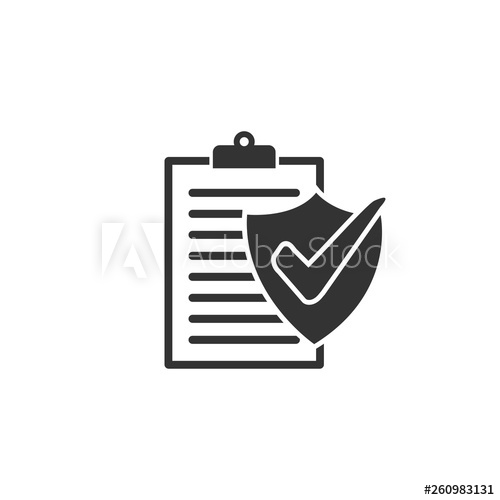 500x500 Insurance Policy Icon In Simple Design