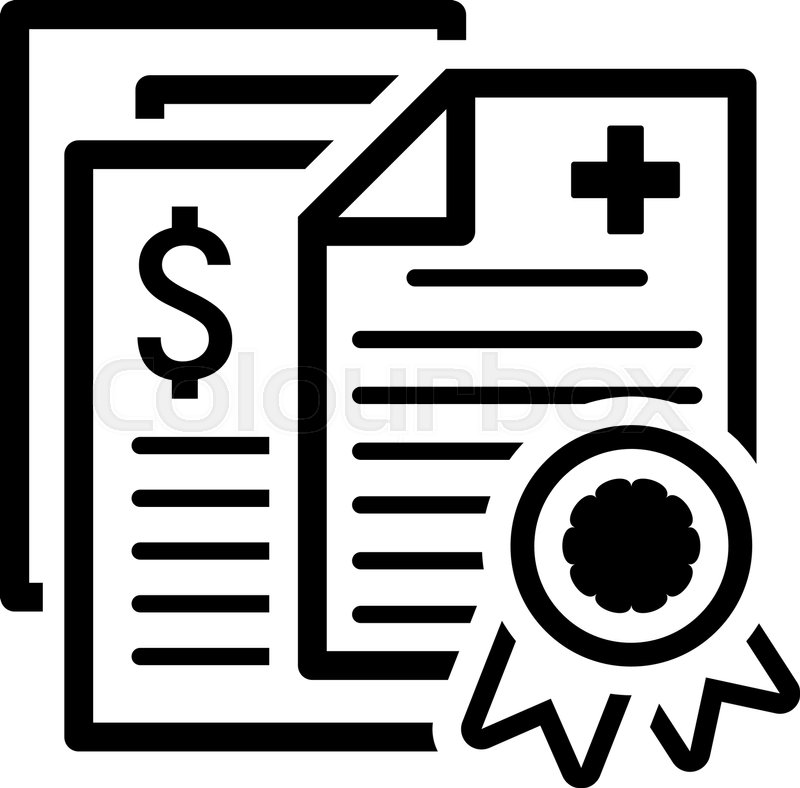 800x788 Health Insurance Policy Icon Flat Stock Vector Colourbox