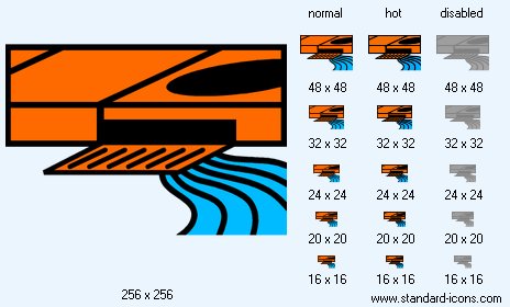 464x280 Surface Water Intake Icon Standard Infrastructure Icons